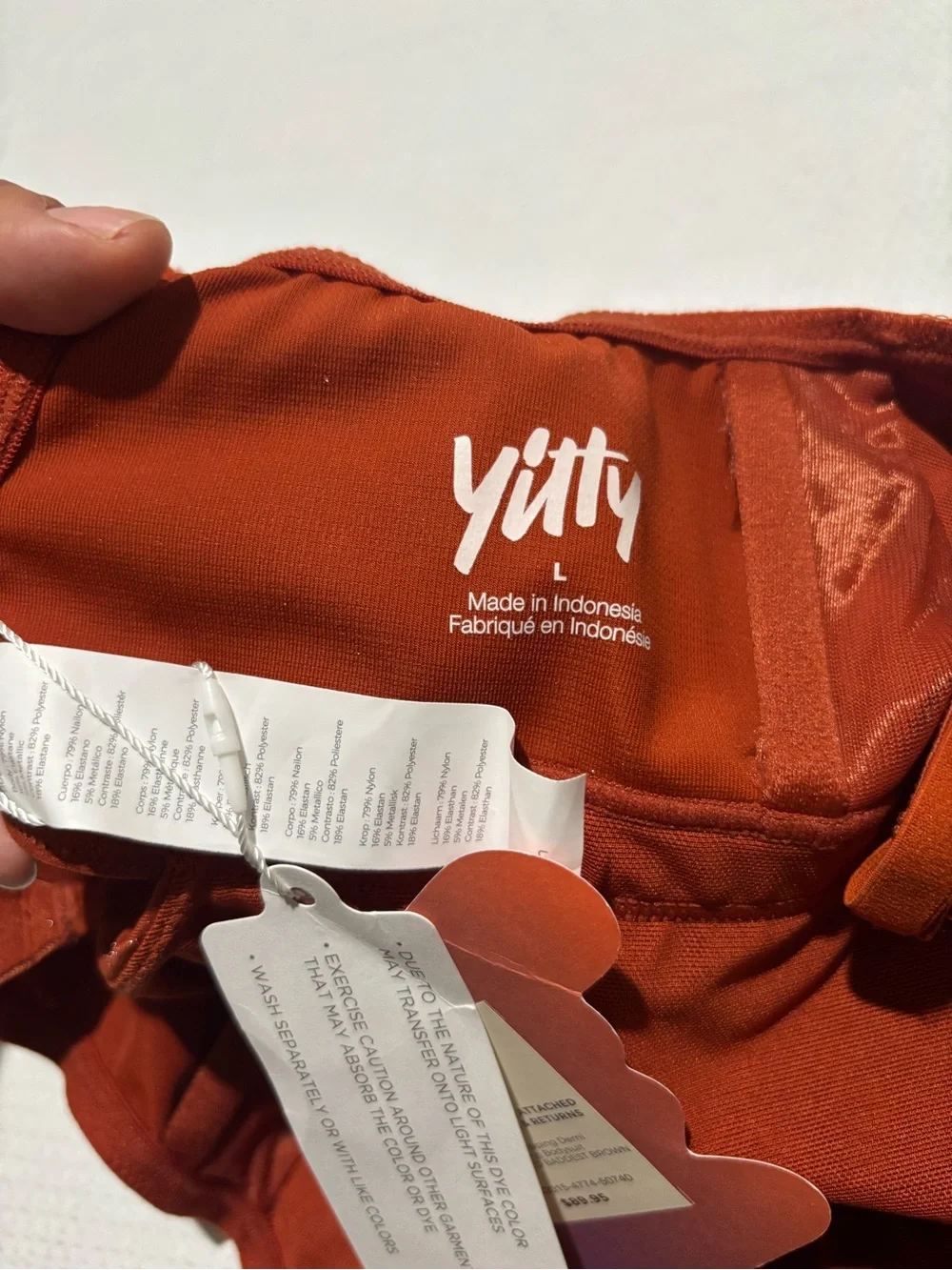 YITTY Rust Orange Shimmer One-Piece - Picture 14 of 16